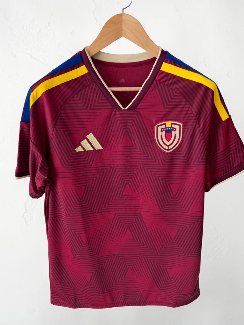 adidas Venezuela 2026 Home Soccer Jersey Men's L AND M Burgundy KB3723 NWT